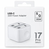 35W USB-C Power Adapter Box iPhone 17 Pro Max Compatible