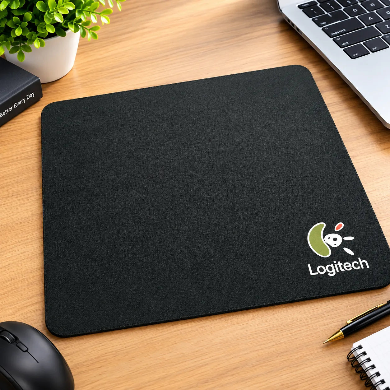 Mouse pad with 100+ keyboard shortcuts for Office, Excel, PowerPoint and Windows printed on surface
