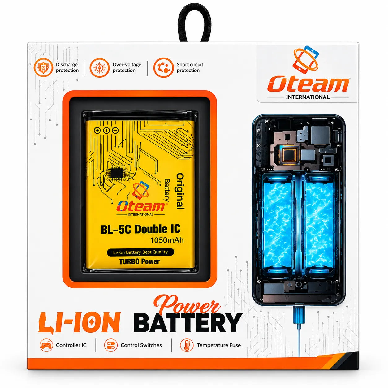 Oteam BL-5C Double IC 1050mAh Li-ion Turbo Power Battery Triple Protection Pakistan