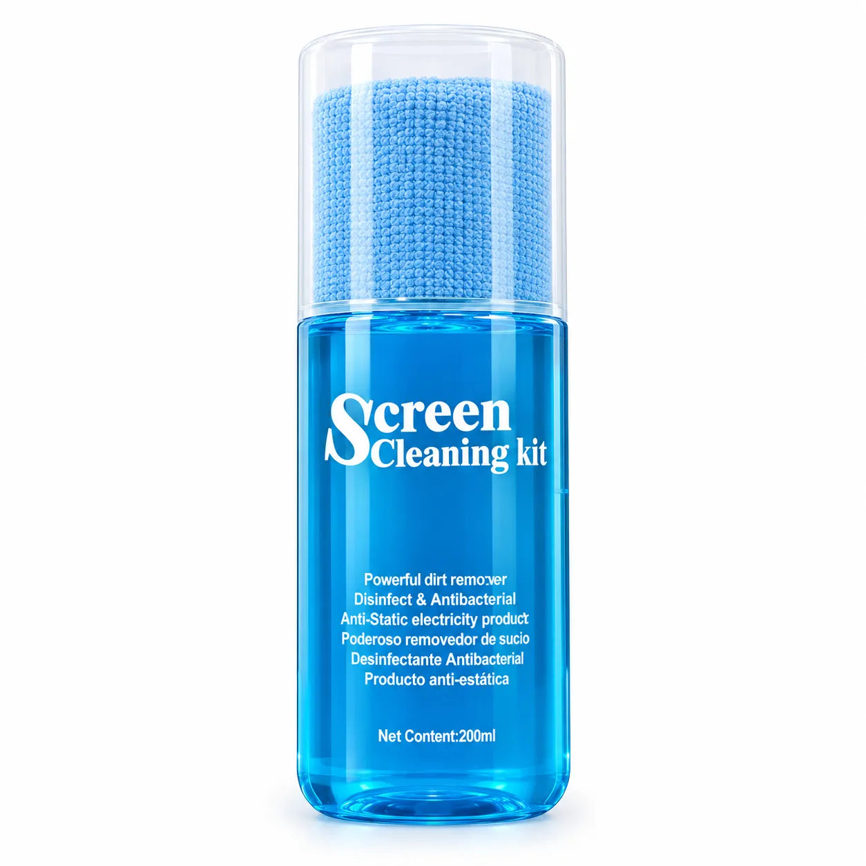 Screen Cleaning Kit 200ml antibacterial anti-static spray with microfiber cloth